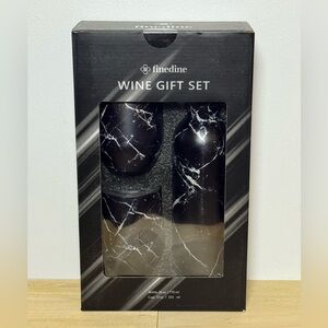 Finedine Black Marble Wine Gift Set